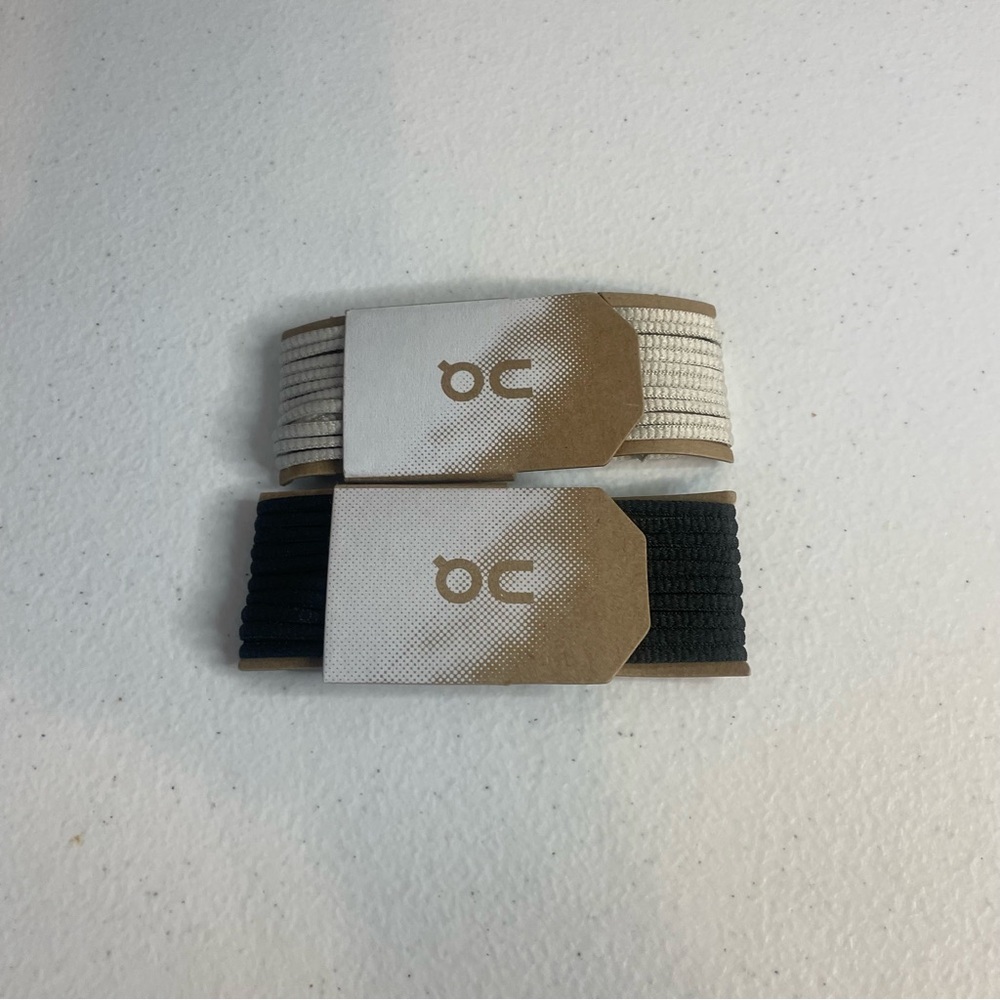 CQ On Running Shoe Laces Set - Black and White